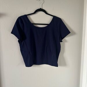 CALIA by Carrie Underwood Dark Navy Scoop Crop Top